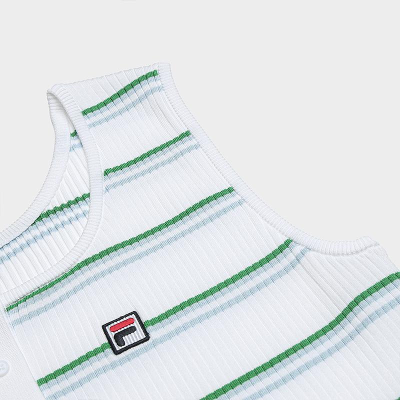 FILA Heritage Fresh Striped Color Block Slim Fit Tank Top Women tops F11W638110F-ZA