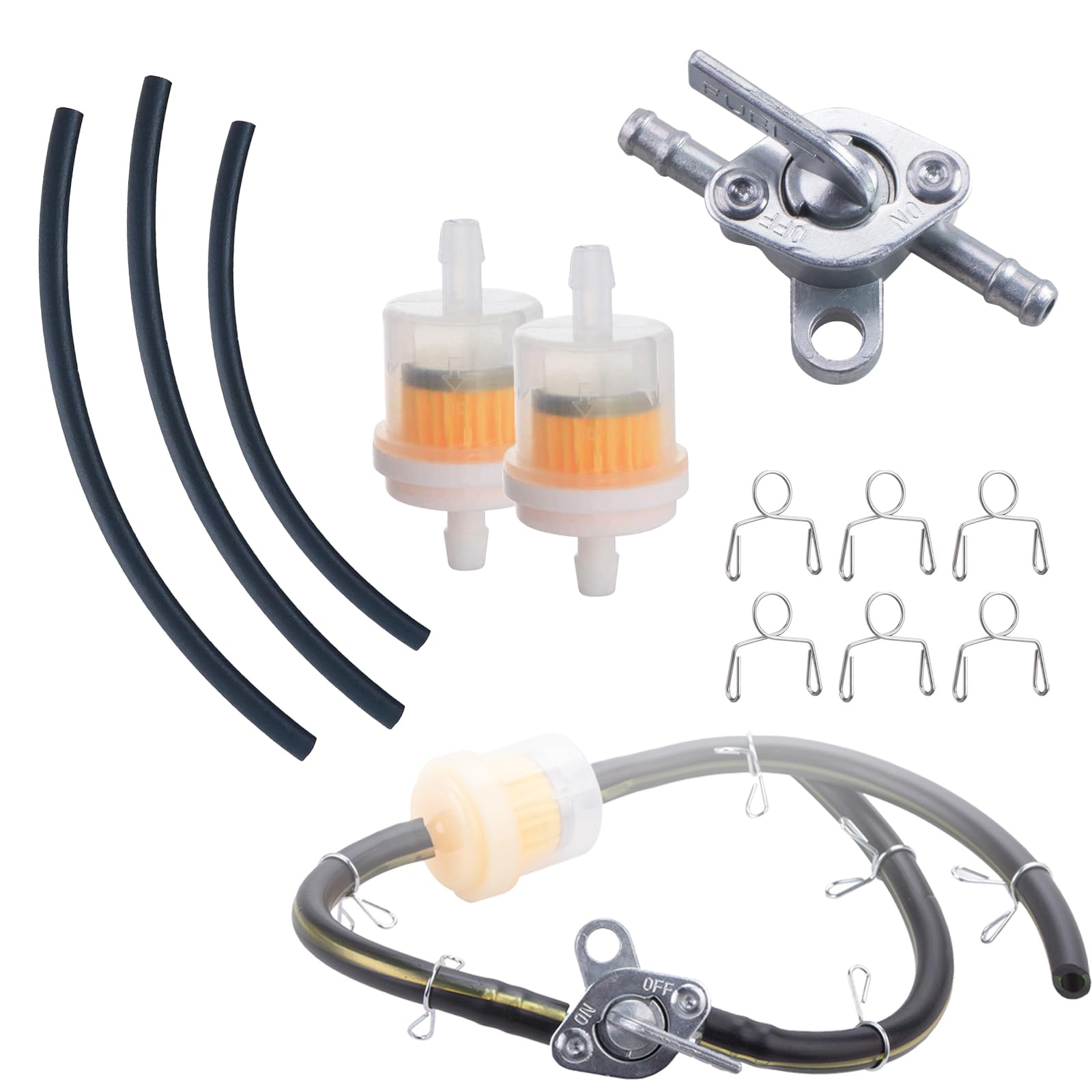 

HanaHaul Fuel Filter, Gasoline Filter, Easy Installation, Includes Fuel Cock, Durable, Universal Fuel Filter,