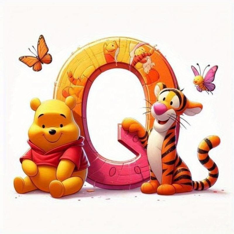 Full Drill Diamond Mosaic Winnie Pooh DIY Cartoon Painting Piglet Cross Stitch Tigger 26 Letters Embroidery Home Decor