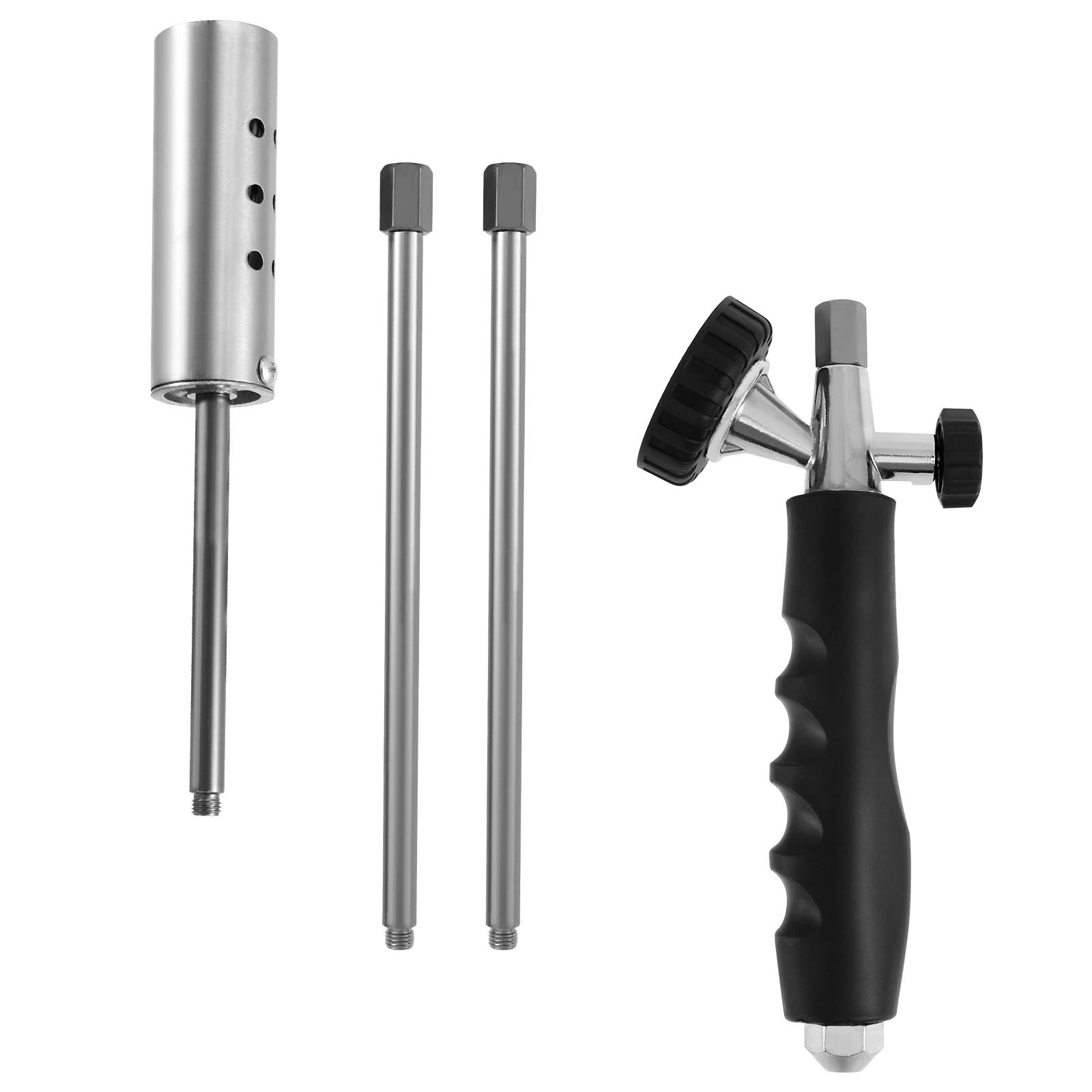 Outside Weed Torch Burner Removable Long Arm Blow Torch with Extension Poles Multifunctional Gases Torch Outdoor BBQ Utensils