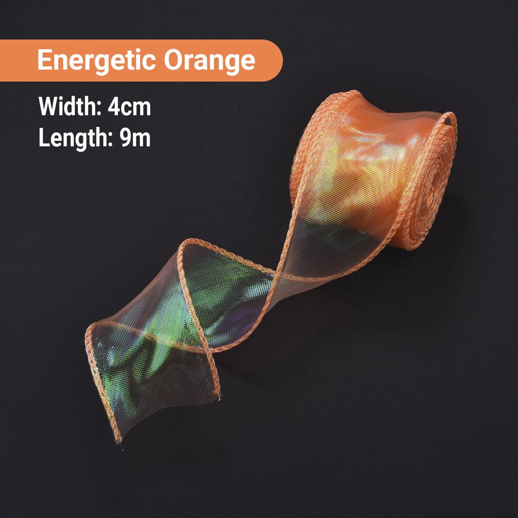 Fishtail Yarn Silk Organza Ribbon 4CM Flower Baking Gift Packaging Apparel Craft Supplies DIY Sewing Fabric Clothing Accessories