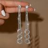 Inlaid Rhinestone Tassel Night Cold Light Luxury Luxury Gorgeous Women'S Earrings Bride Earrings