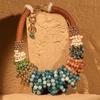 European and American fashion exaggerated handmade bead necklacs various bead necklaces bohemian style commuter women's necklace
