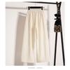 DIMANAF 2026 Pantalones de Verano para Mujer Tallas Grandes Cintura Elástica Oversize Moda Casual Larga Negro Liso