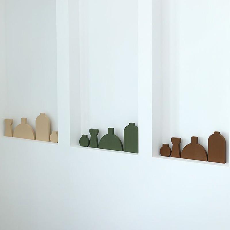 4PC/Sada Geometrické Moderní umění Dřevěný dekor Ins Dřevěné Vázy Tvar Ornamenty Domácí dekorace K dispozici více možností