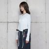 LALAFOX Unbalance String T-Shirt White Br4Cl001