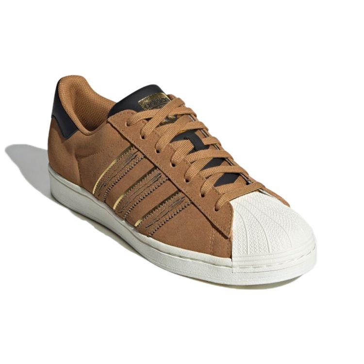 Adidas Originals Superstar Cny Animal Print Chinese New Year Tiger Year Special Edition Classic Casual Low-Top Sneakers Unisex Sneakers Brown GX2154