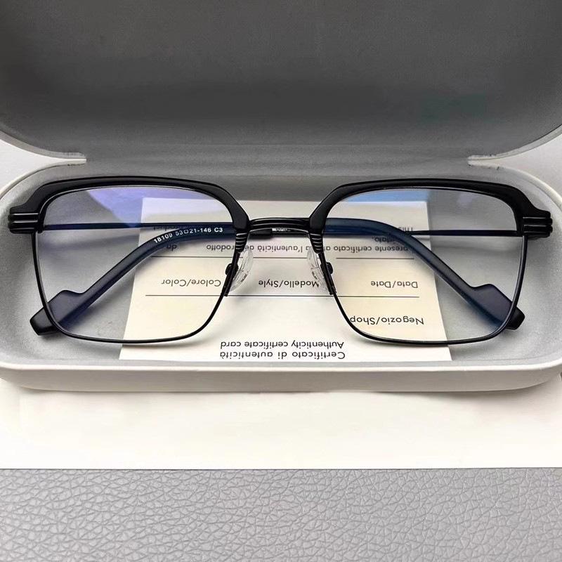 Unisex Classic Retro Semi-Rimless Blue Light Filtering Glasses