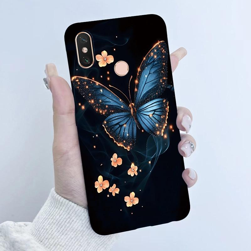 For Xiaomi Mi Max 3 Case Back Cover New design Butterfly Flower Girl Painted Candy Color Soft Silicone Shells For Mi Max3 Capa
