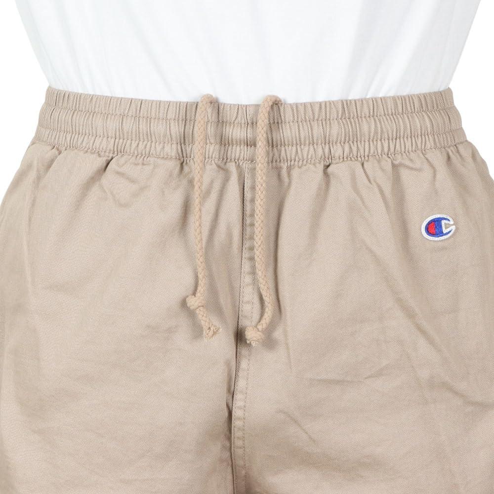 Champion Basic Cotton Graphic Logo L C3-X520 Men's 100% Shorts, Beige,