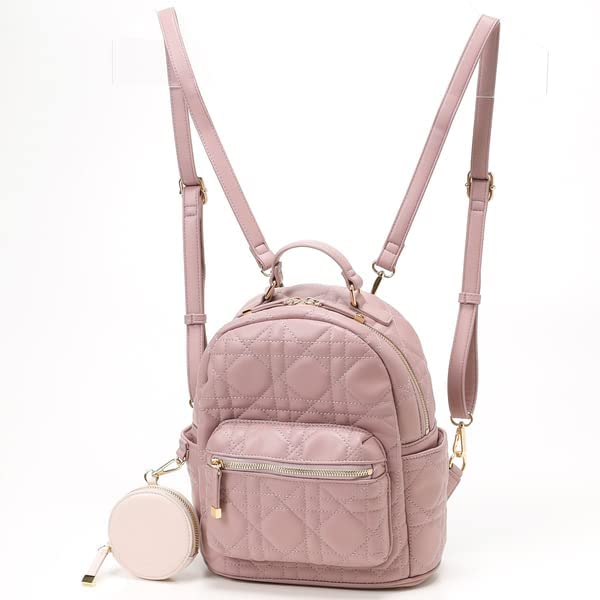 quilted backpack with pouch MONI1047 Beige [Monica] Women's (21)