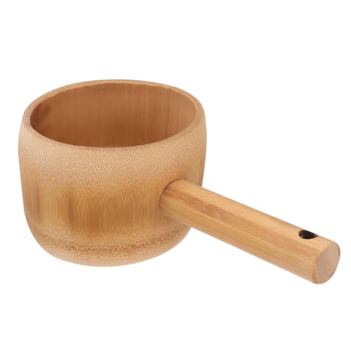 Hemoton Wooden Water Ladle for Sauna, Bath, Garden, Tea Ceremony, Japanese Style