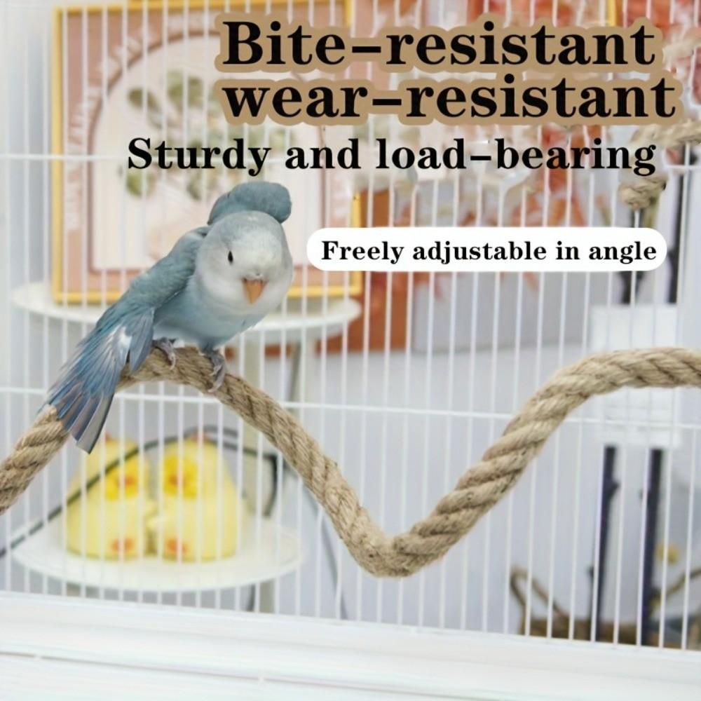 Non-slip DIY Bendable Perch for Birds Linen Rope Parrot Standing Perch  Cage Enrichment