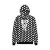 Nike Polka Dot Print Hooded Long Sleeve Sweatshirt Unisex sweatshirt Black White BV5531-010