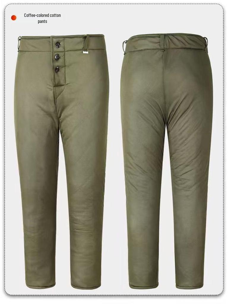 Zero Three Thermal Elastic Cotton Outfit: Warm Jacket & Pants for Outdoor Winter and Cold Storage Activities