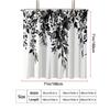 1 Piece Small Fresh Eucalyptus Leaves Digitally Printed Bathroom Shower Curtain Set Perforated Strap Hook Easy To Clean