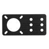NEMA 17 Anodized Aluminum Stepper Motor Mounting Plate 3D Printer Accessories(Black)