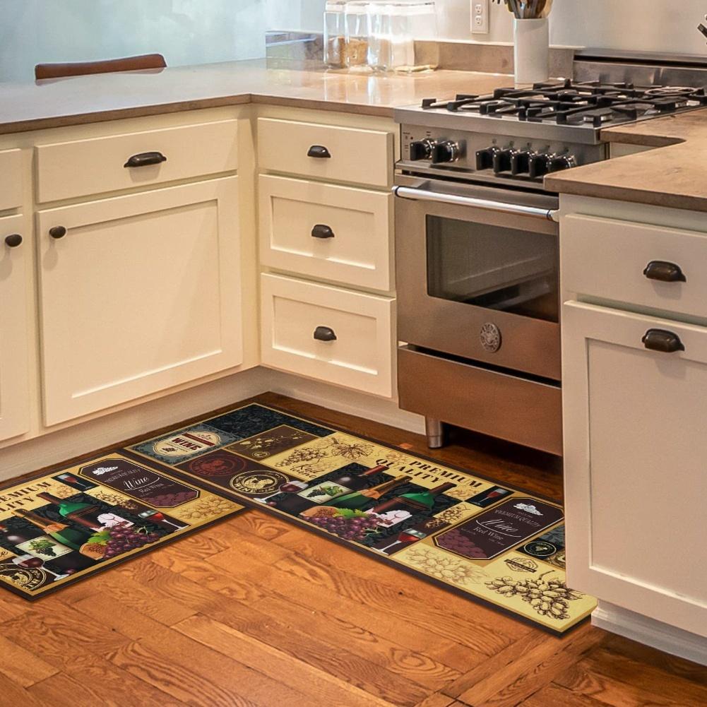 

Kitchen D cor 17x23.6 Inches Coffee Kitchen Mats Coffee Graphic Floor Mats Coffee-Themed Decor Effortless Maintenance