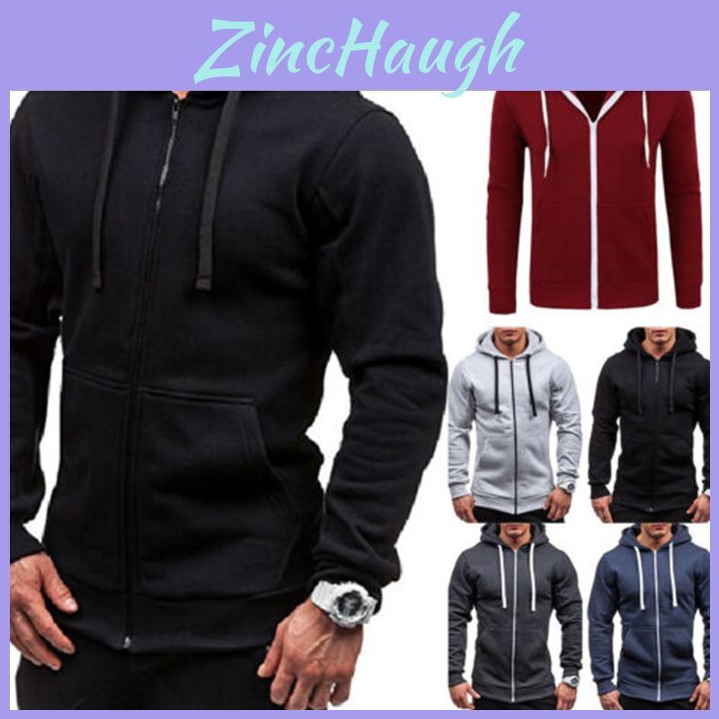 Versatile Men's Outwear Winter Hoodies Premium Warm Jumper Coat For Sports