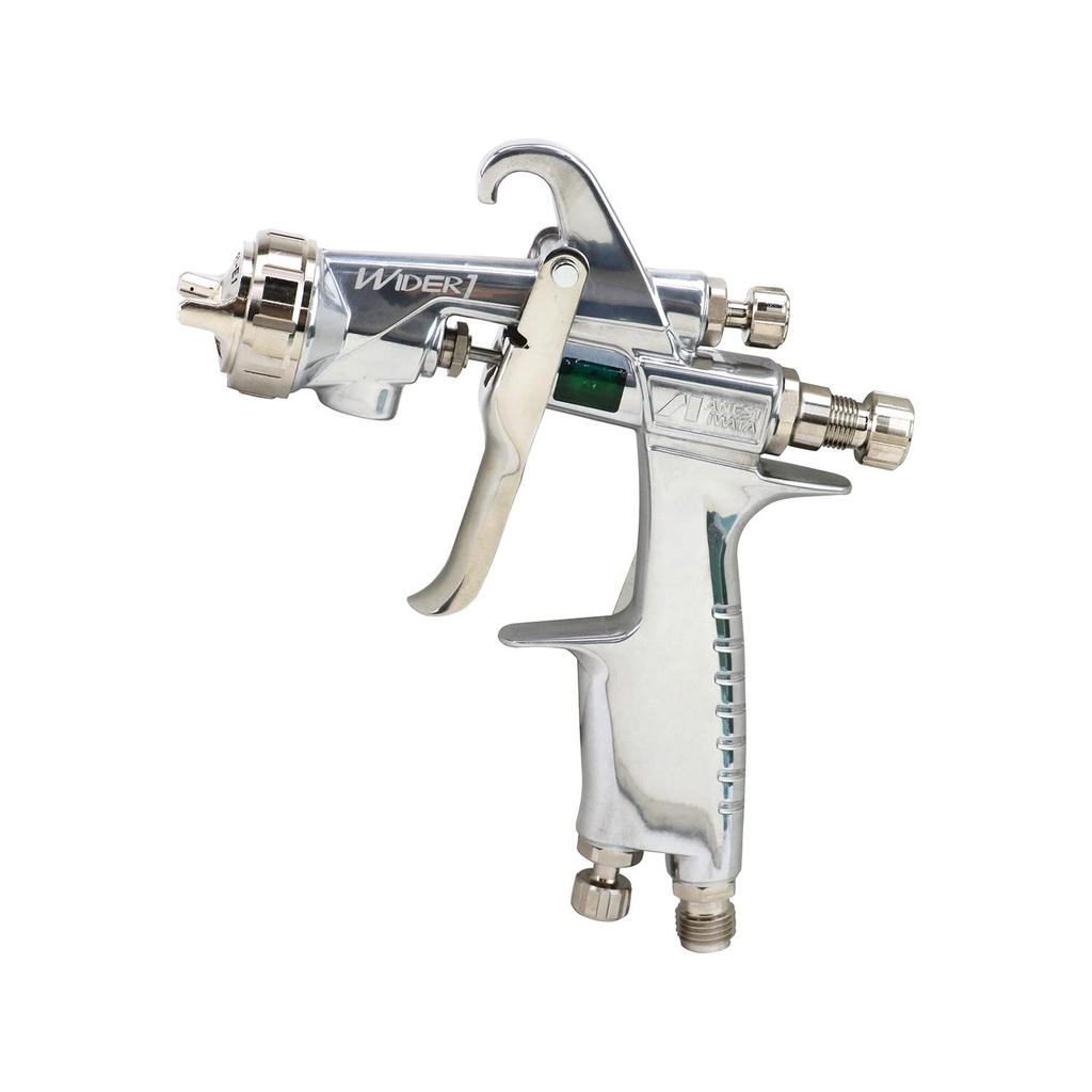 Anest Iwata WIDER Gun Series Gravity-Fed Spray Gun, 1.0mm Diameter, WIDER1-10E1G, Silver