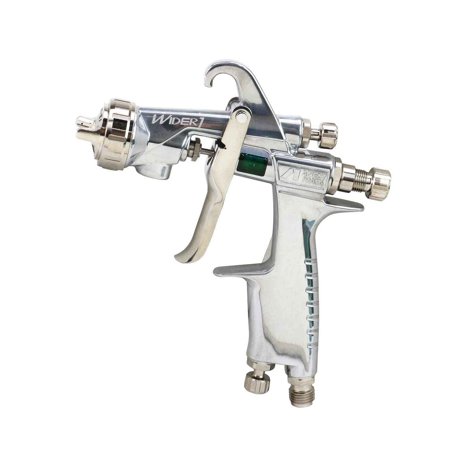 

Anest Iwata WIDER Gun Series Gravity-Fed Spray Gun, 1.0mm Diameter, WIDER1-10E1G, Silver