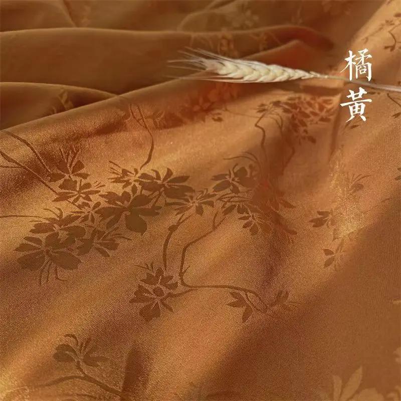 150x100cm Breathable Flower Branch Jacquard Satin Fabric For Women's Dresses Chinese Style Performance Clothing DIY Fabric