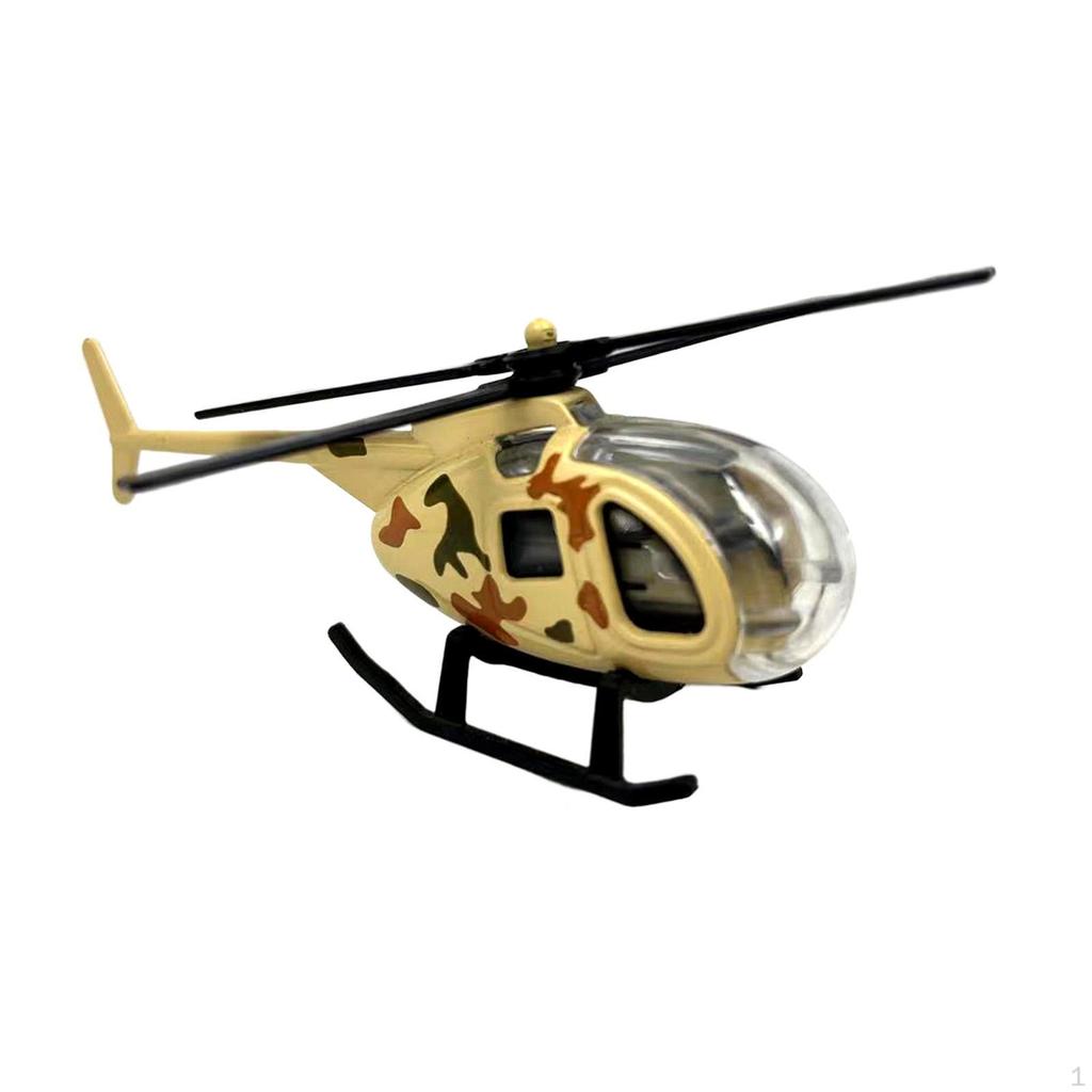 1/64 Die-cast Alloy Helicopter Airplane Model for Children Kids Party Gift Ornament Cake Decoration