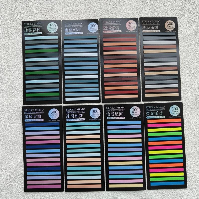 

2400 Sheets PET Super Fine Index Memo Pad DIY Fluorescent Marking Sticker Office School Supplies Translucent Note Sticky белый