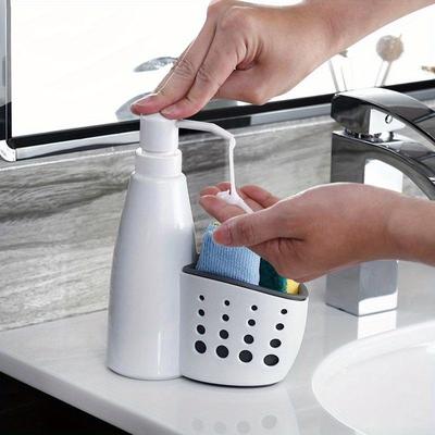 Multifunctional Container 2-in-1 Adapter and Storage Box Multifunctional Liquid Detergent Container Sponge Drainage Plate Soap Holder
