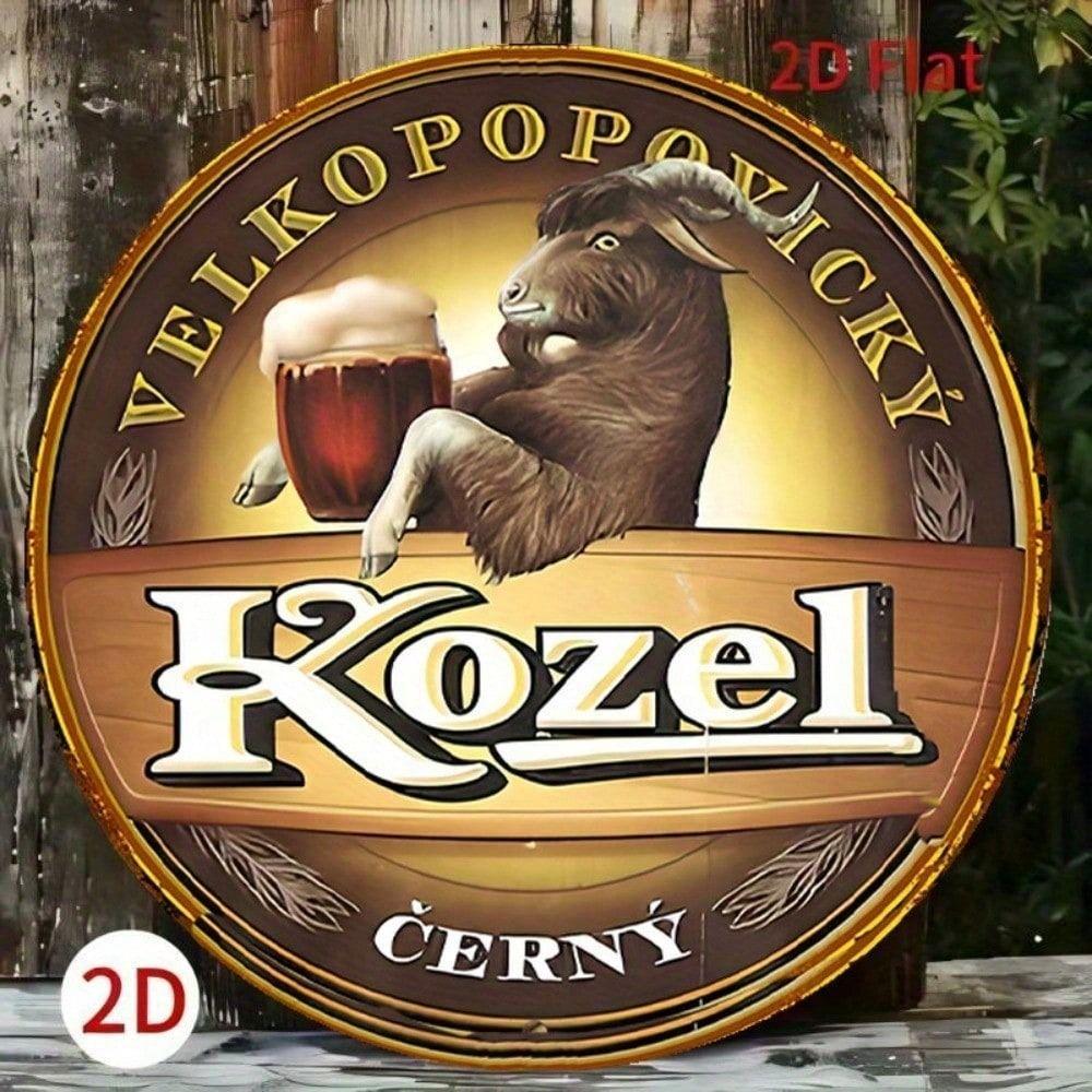 Metal Wall Art Vintage Goat Beer Sign Retro Bar Decor Tin Poster