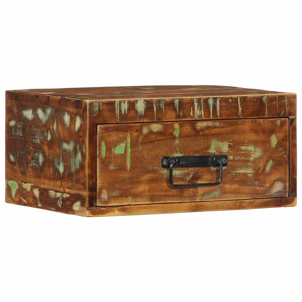 Wall Mounted Nightstands (2 pcs) Solid Reclaimed Wood