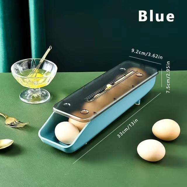 Egg Storage Box Organizer Refrigerator Automatic Rolling Egg Organizer Holder Fridge Storage Organizer Food Storage Container