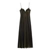Women's New European and American Style Fashion Temperament Suspender Velvet Dress