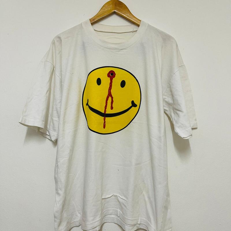 Vintage 90S Headshot Emoticon T Shirt Rave Era Trance House Dublin Dub S