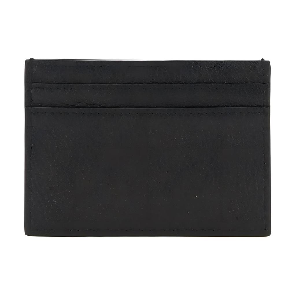 Moschino Textured Open Closure Leather Card Holder Wallet Women Wallet Black A811680030555