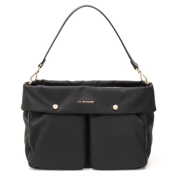 Double Front Pocket Shoulder Bag B009202 Greige [Lava Gagery] 2-Way (26)
