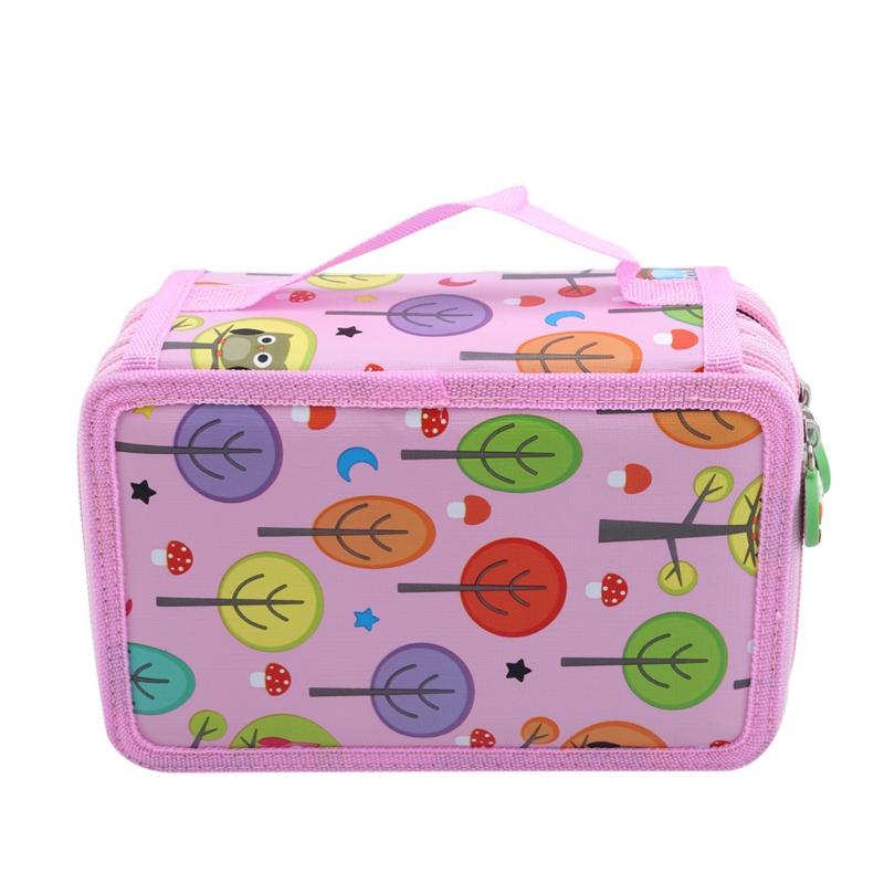 32/52/72 Hole Sketch Pencil Case Zipper Large Capacity Art Painting Drawing Sketch Pen Storage Bag Organizer Paintbrush Statione