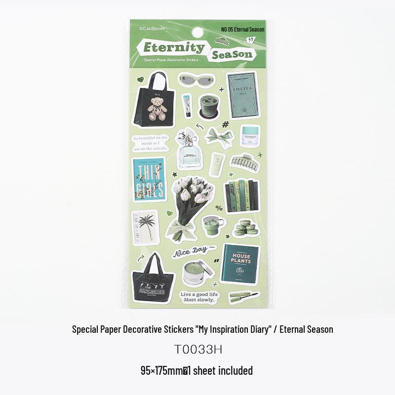 Inspiration Diary Series Letter Stickers: English Decorative Planner Stickers