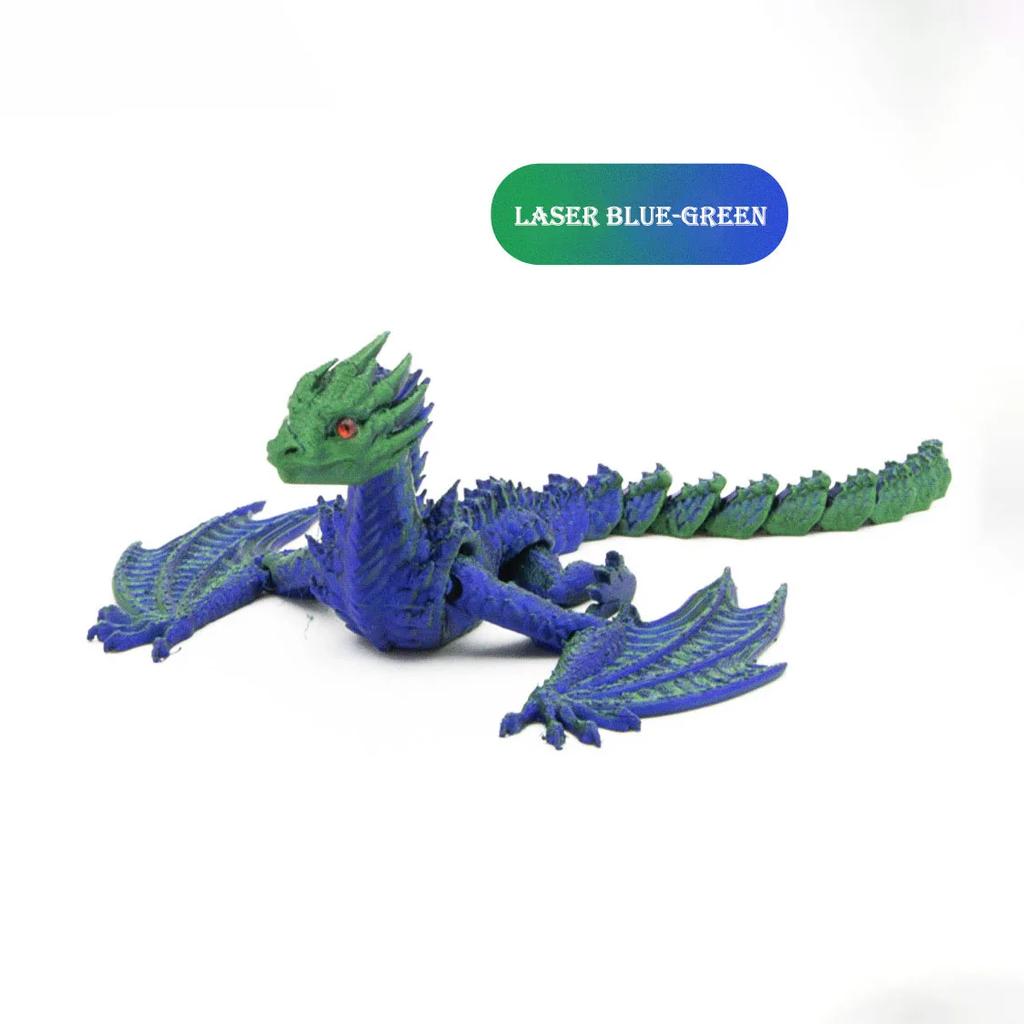 Creative Toys 3D Printed Dragon Full Body Joints Home Furnishing and Decoration Ornaments and Dazzling Colors Birthday Gifts