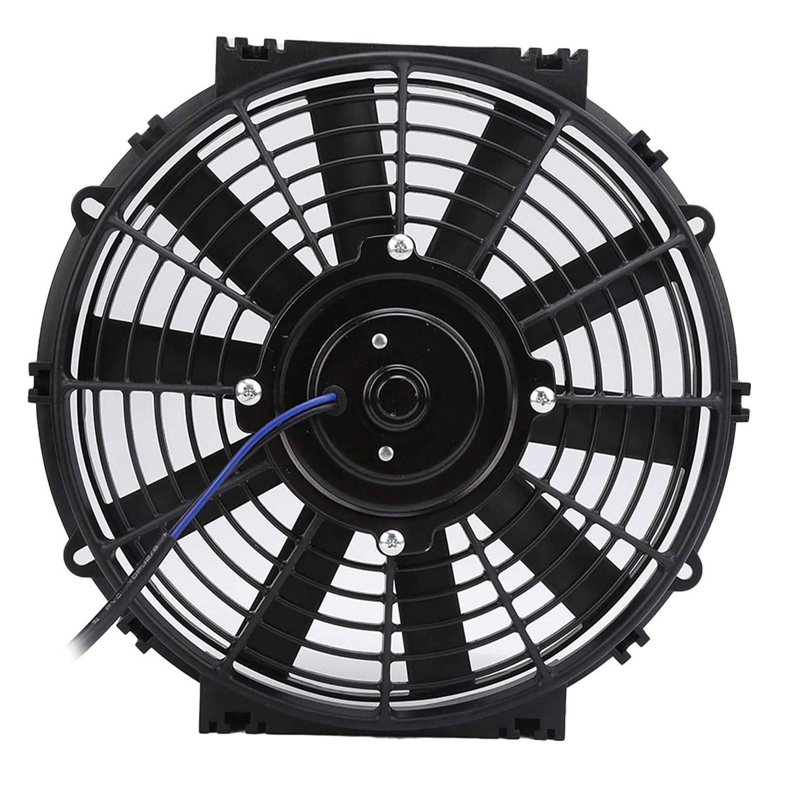 

10-inch Universal Radiator Cooling Fan, 24V 80W 2100RPM Slim Fan with 10 Straight Blades for Universal Cars