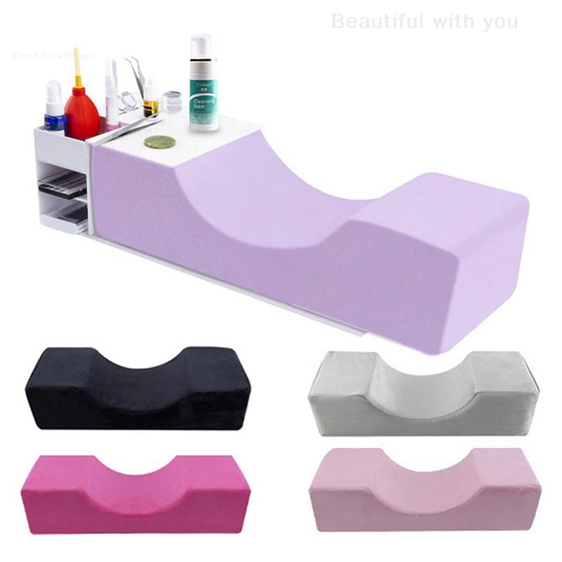 Lash Pillow Neck Support Eyelash Soft Pillow Grafting Eyelashes Memory Foam Eyelash Extension Pillow With Pocket Makeup Salon
