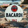 Vintage Bacardi Rundes Aluminiumschild Rustikale Metallwandkunst Heimbar Café Garage Dekoration