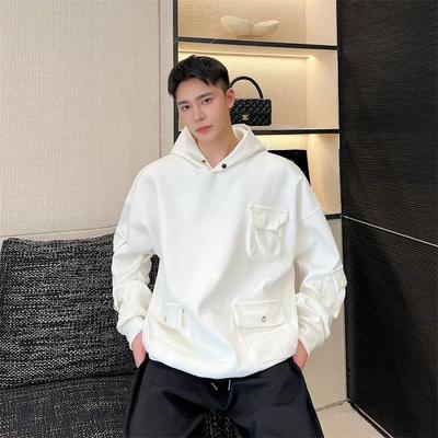 Arbetskläder med huva Pullover Herr Sweatshirt Mode Stil Topp Huvtröjor