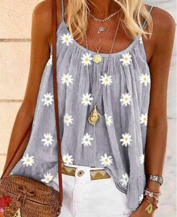 

Women s Summer V-neck Printed Camisole