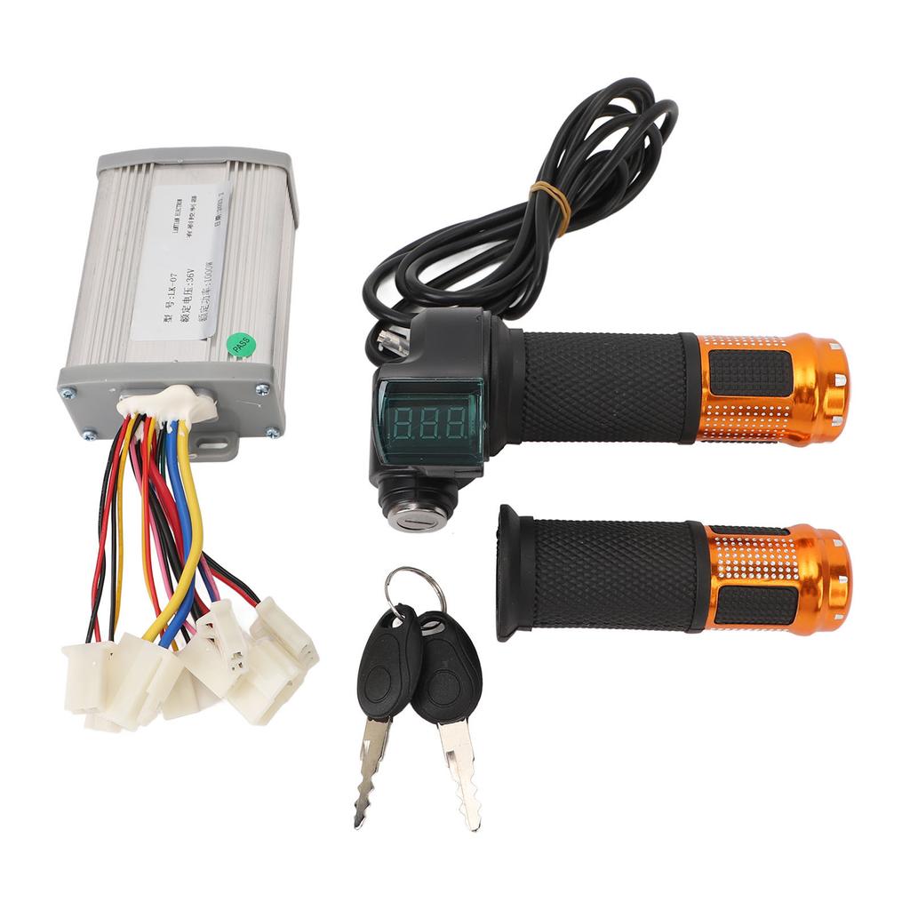 Controller Motore 36V 1000W Lega di Alluminio Gomma Controller Bicicletta Elettrica Kit Manopola Acceleratore con 2 Chiavi per Elettrico