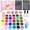 31-Color Diamond Glitter Tattoo Set  Colorful Stage Glitter Makeup Including Brush  Glue  Sticker