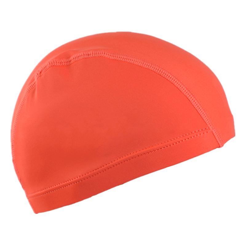 1Pc Swimming Cap Ear Guards Elastic Fabric Solid Color Swim Hat Short/Long Hair Big Kids Polyester Womens/Mens