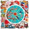 Japanese culture stickers 50 pieces suitable water bottles laptops skateboards guitars scrapbooking journaling applicable suitcases cars motorcycles