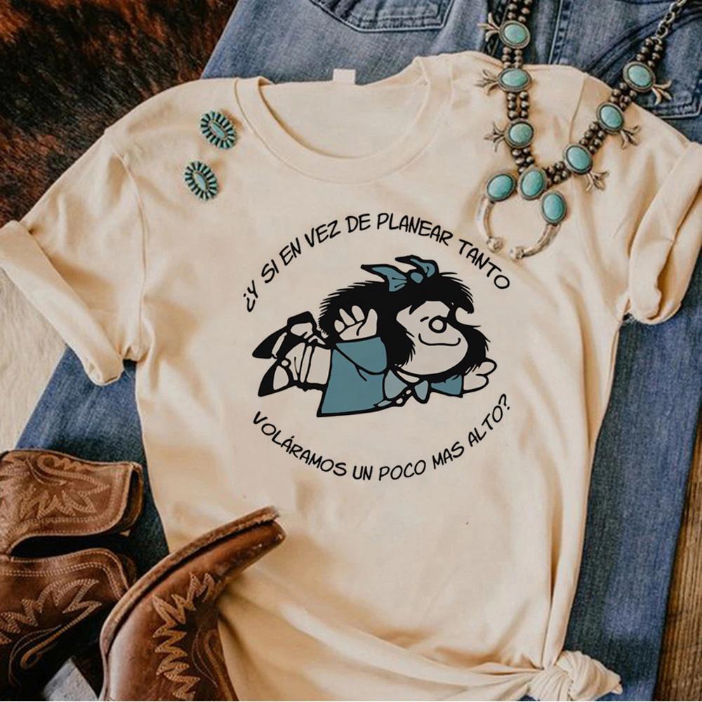 Mafalda T Shirt Women Summer T Shirt Female Graphic Streetwear Harajuku Clothing