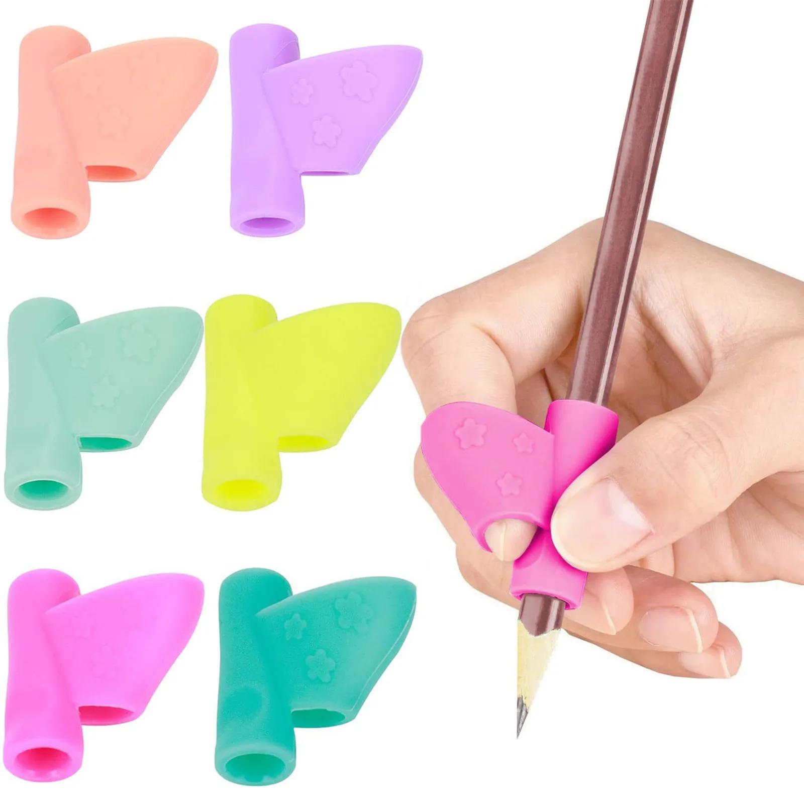 

3Pcs Pencil Grip Writing Corrector Posture Correction Tool Ergonomic Finger Trainer Kids Pen Writing Grip Holders For Kids